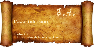 Bade Adrienn névjegykártya